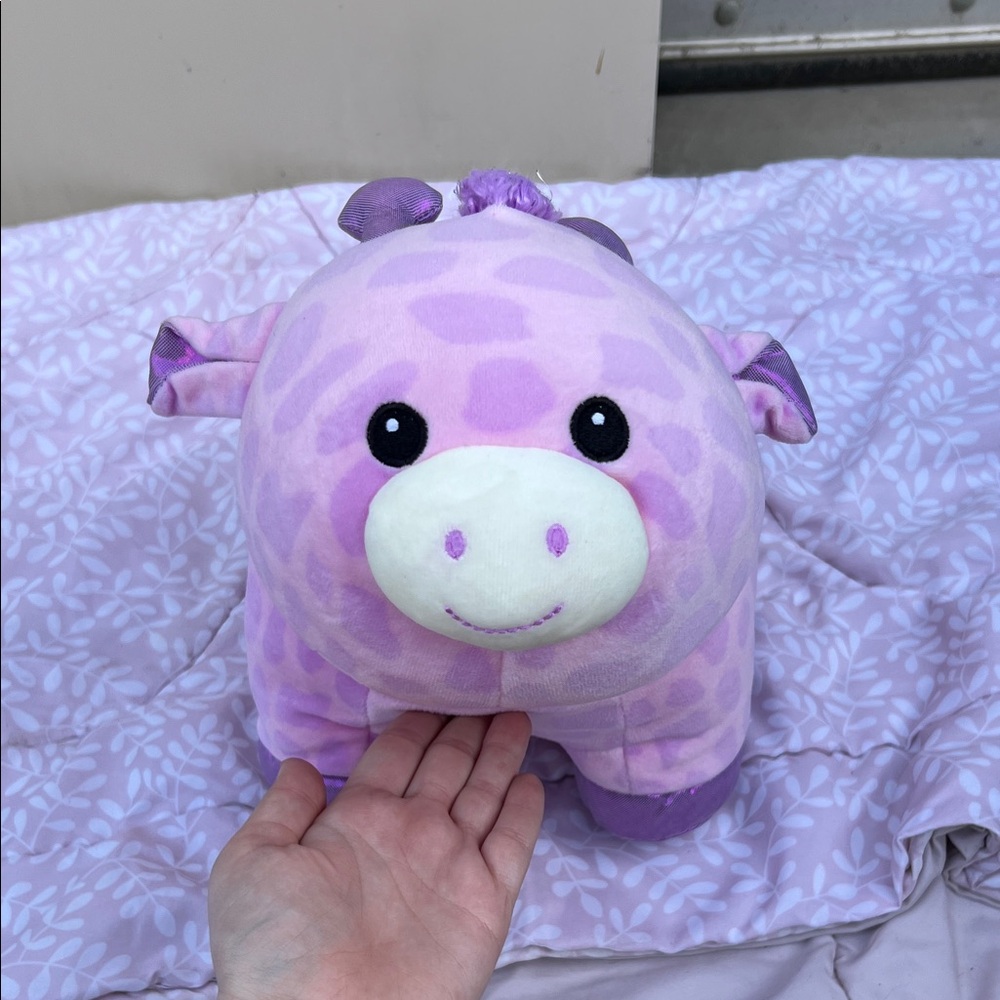 #72 Purple Stuffed Giraffe Toy